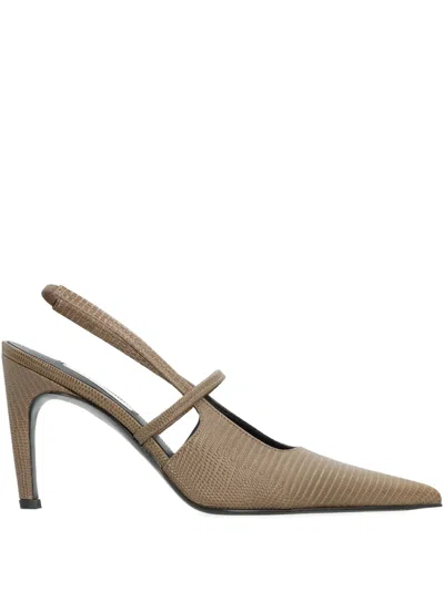 Totême 100mm Lizard-effect Strap Heeled Pumps In Multi