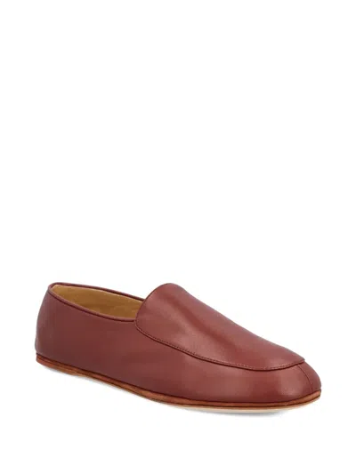 Loro Piana Anton Walk Leather Loafers In Brown