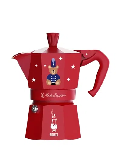 Bialetti Bear Graphic Moka Express Maker In Red