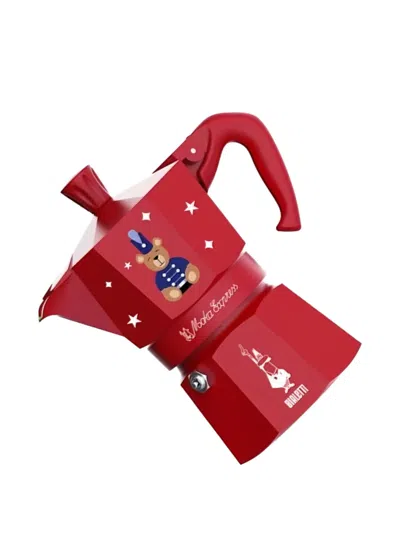 Bialetti Bear Graphic Moka Express Maker In Red