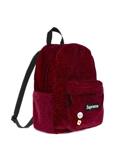 Supreme Textured Backpack In Red