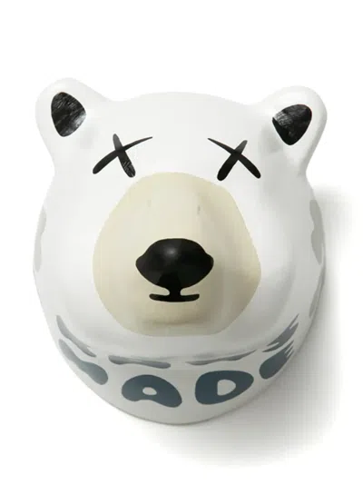 Kaws X Human Made Polar-bear Pulp Figure In White