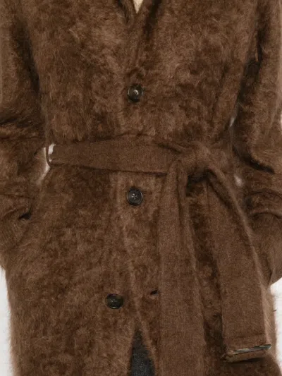 Guest In Residence Belted Buttoned Coat In Brown