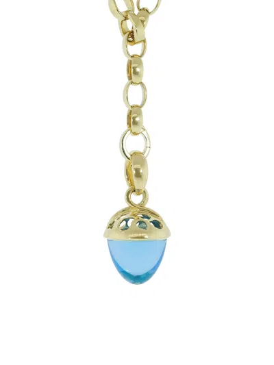 Tamara Comolli 18kt Yellow Gold Fairy Mikado Bouquet Blue Topaz Pendant In Multi