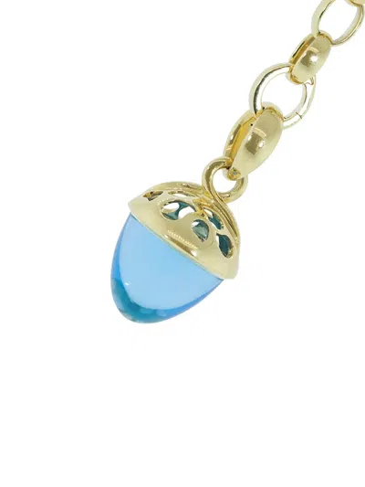 Tamara Comolli 18kt Yellow Gold Fairy Mikado Bouquet Blue Topaz Pendant In Multi
