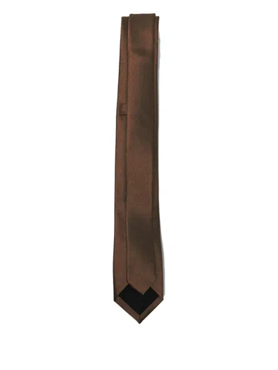 Karl Lagerfeld Textured Tie In Brown