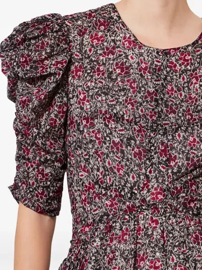 Isabel Marant Étoile Sichellia Puff-sleeve Maxi Dress In Brown