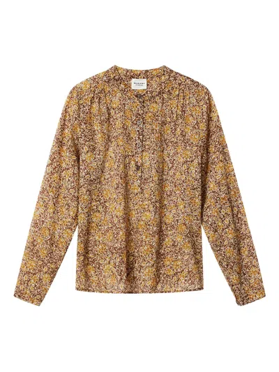 Isabel Marant Étoile Maria Floral-pattern Blouse In Brown
