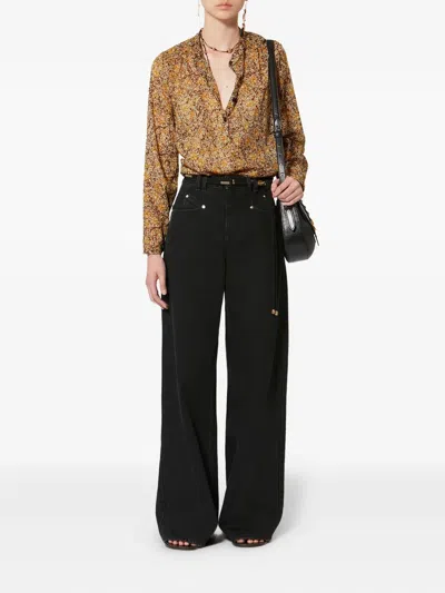 Isabel Marant Étoile Maria Floral-pattern Blouse In Brown