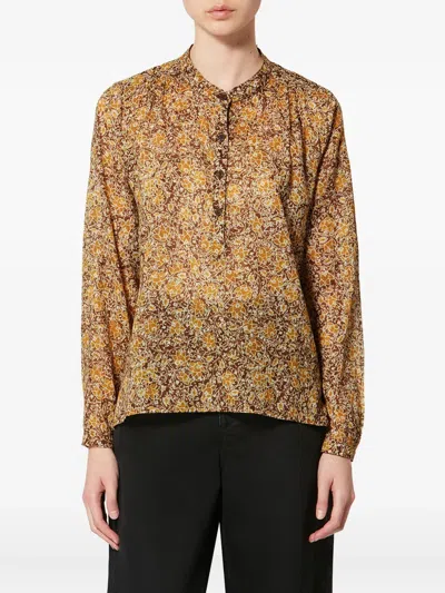 Isabel Marant Étoile Maria Floral-pattern Blouse In Brown