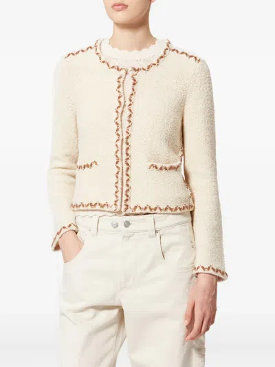 Isabel Marant Étoile Rochelle Wool-blend Tweed Cardigan In Neutral