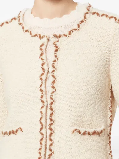 Isabel Marant Étoile Rochelle Wool-blend Tweed Cardigan In Neutral
