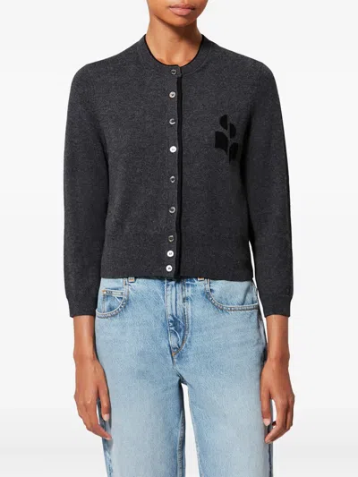 Isabel Marant Étoile Lona Cardigan In Gray