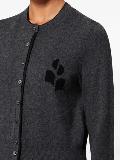 Isabel Marant Étoile Lona Cardigan In Gray