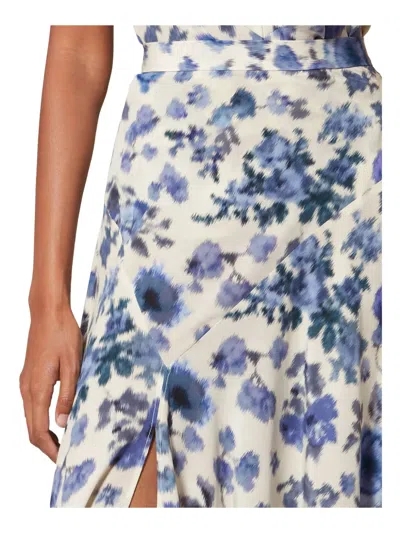 Isabel Marant X Sakura Floral Slit Skirt In Neutral