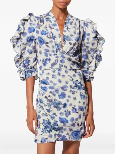 Isabel Marant X Doris Ruffled Dress In Neutral