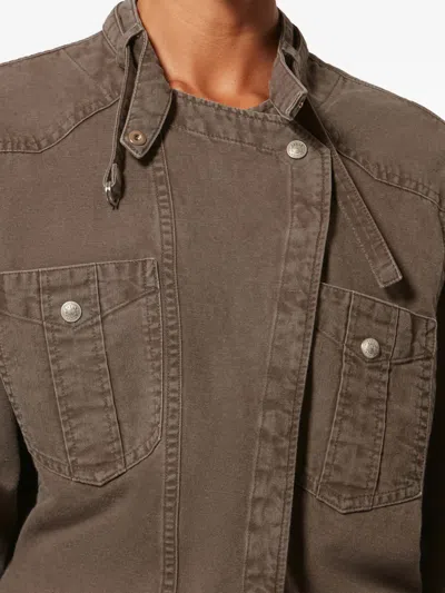 Isabel Marant Étoile Nouria Patch-pocket Mini Dress In Brown