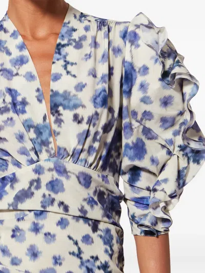 Isabel Marant X Doris Ruffled Dress In Neutral