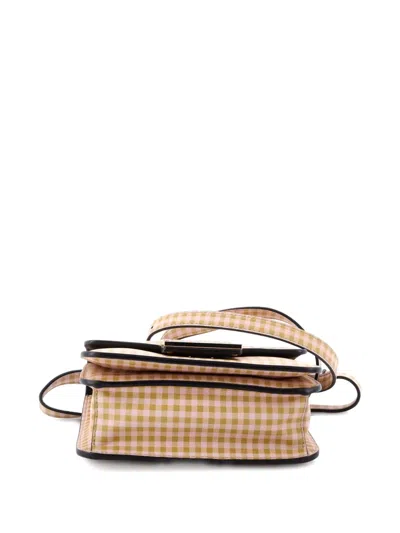 Pre-owned Fendi Fab Printed Leather With Crystal Detail Shoulder Bag In Multi