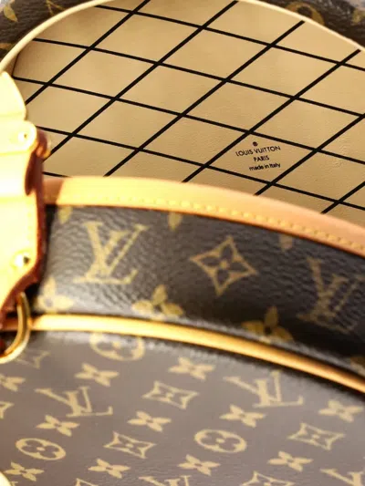 Pre-owned Louis Vuitton Petite Boite Chapeau Bag Monogram Canvas Crossbody Bag In Brown