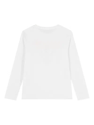 Guess Logo-print Long-sleeve T-shirt In White