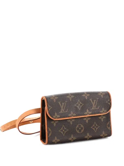 Pre-owned Louis Vuitton Florentine Waist Bag Monogram Canvas Belt Bag In Brown