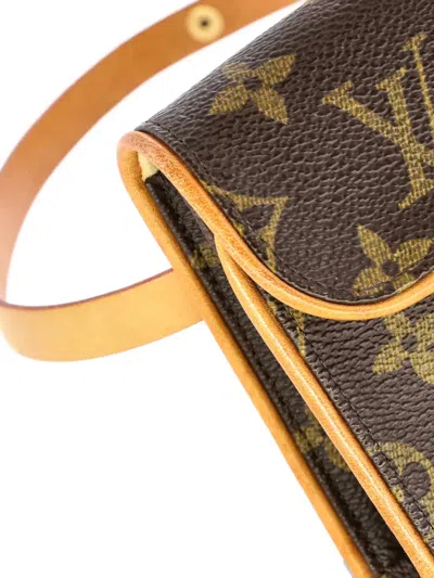 Pre-owned Louis Vuitton Florentine Waist Bag Monogram Canvas Belt Bag In Brown