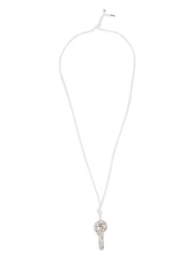 Mm6 Maison Margiela Key Pendant Necklace In Silver