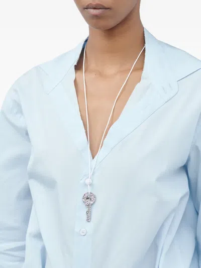 Mm6 Maison Margiela Key Pendant Necklace In Silver