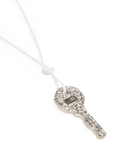 Mm6 Maison Margiela Key Pendant Necklace In Silver