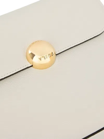 Furla ;oonlight Textured Flap Tote Bag In White