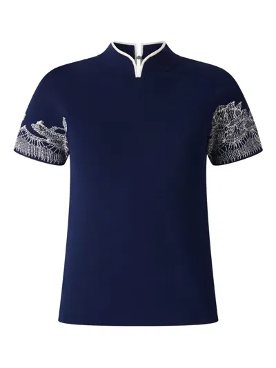 Shanghai Tang Tang Qipao Top In Blue