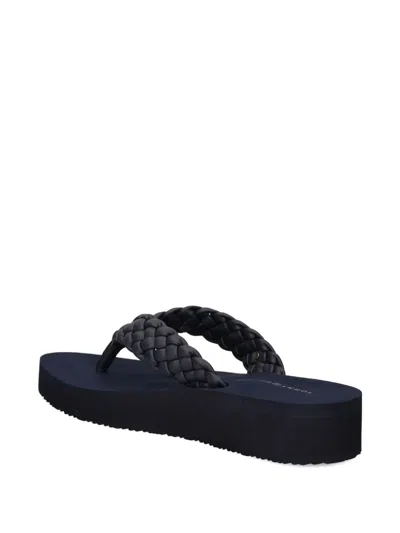 Tommy Hilfiger 38mm Braided Platform Flip-flops In Blue