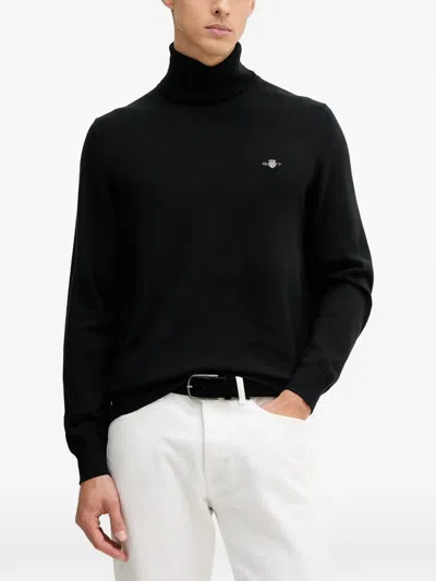 Gant Roll-neck Logo Sweater In Multi