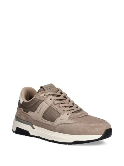 Gant Panelled Sneakers In Brown