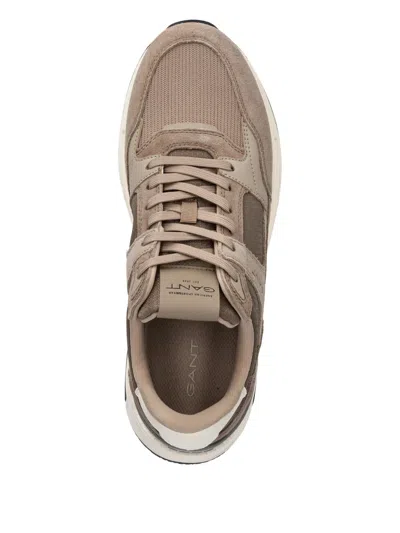 Gant Panelled Sneakers In Brown