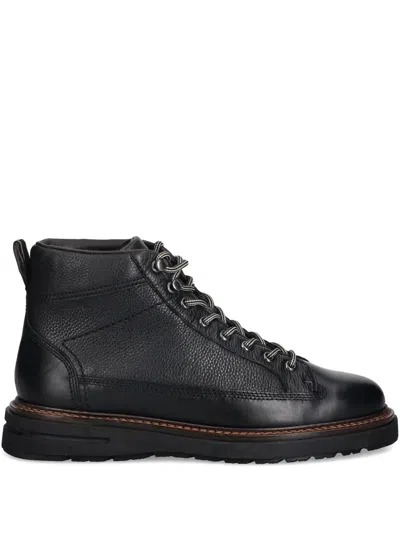 Gant Hillprep Lace-up Lug-sole Boots In Black