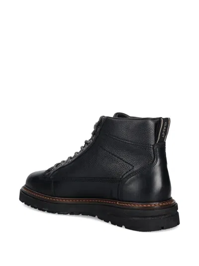 Gant Hillprep Lace-up Lug-sole Boots In Black