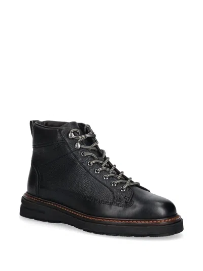 Gant Hillprep Lace-up Lug-sole Boots In Black