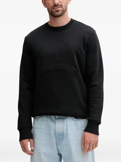 Gant Appliqué Crew-neck Sweatshirt In Multi