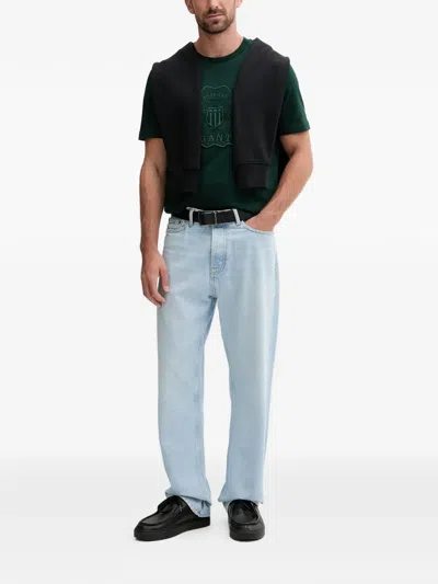 Gant Appliqué Crew-neck Sweatshirt In Multi