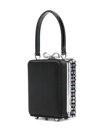 Self-portrait Micro Crystal-embellished Tote Bag In Black