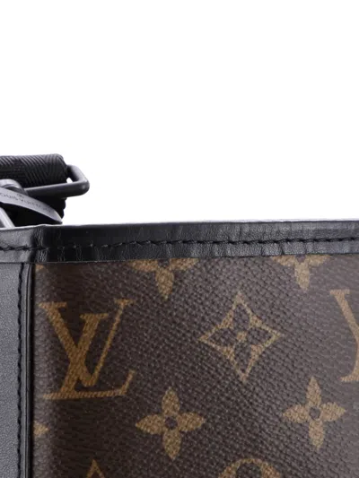 Pre-owned Louis Vuitton Weekend Macassar Monogram Canvas Pm Tote Bag In Brown