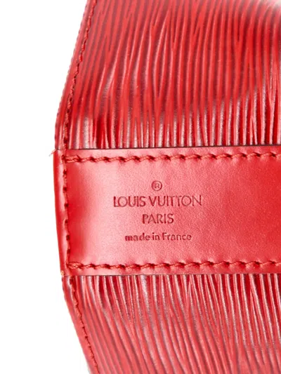 Pre-owned Louis Vuitton Vintage Sac D'epaule Handbag Epi Leather Pm Bucket Bag In Red