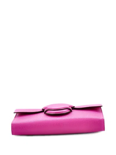 Pre-owned Hermes 1938 Chevre Mysore Clutch Bag In Pink