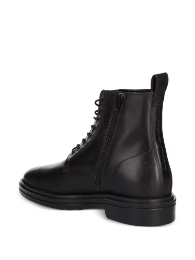 Gant Lace-up Zip Boots In Black