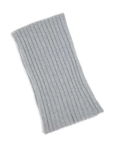 Gran Sasso Ribbed Scarf In Gray