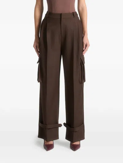 Manière De Voir Danielle Pleated Trousers In Brown