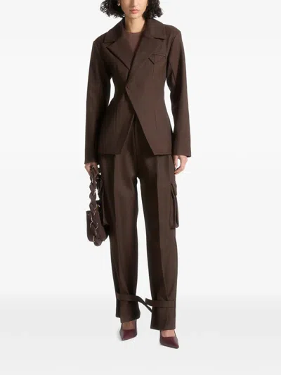 Manière De Voir Danielle Pleated Trousers In Brown