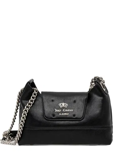 Juicy Couture Chain Logo Shoulder Bag In Black